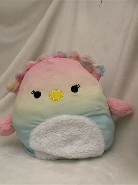Squishmallows Pastel Rainbow Penguin Plush - Pink, Cream, Blue